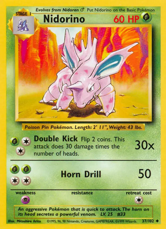 Nidorino(37/102) [Base Set - Unlimited]
