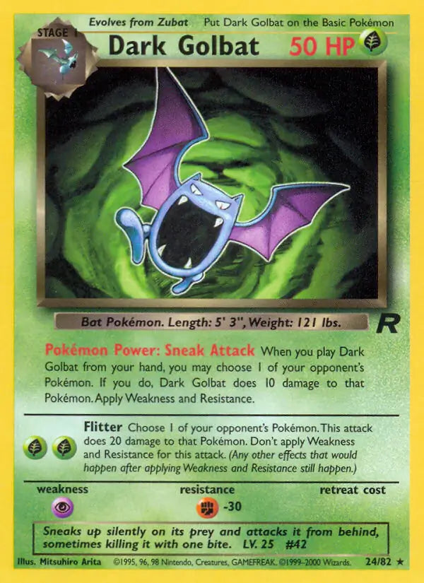 Dark Golbat (24) 24/82 Team Rocket