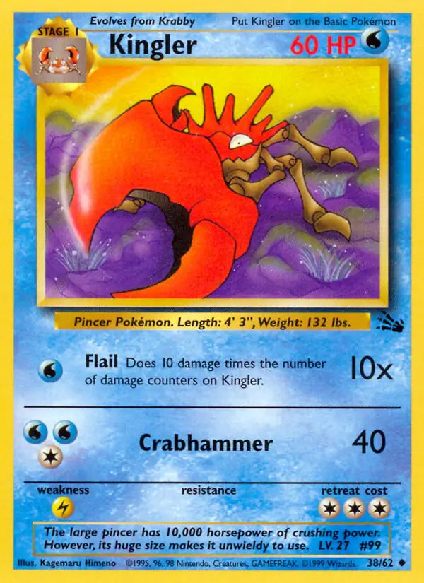 Kingler (38/62) [Fossil - Unlimited]