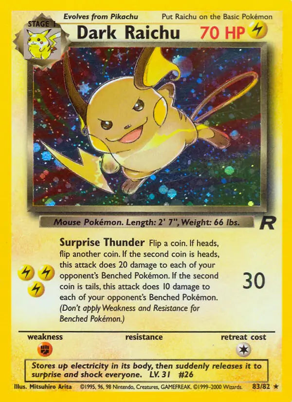 Dark Raichu 83/82 Team Rocket