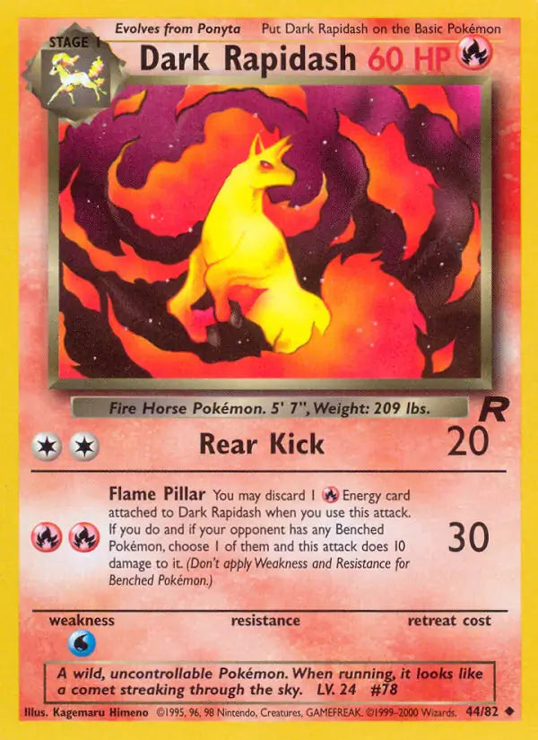 Dark Rapidash 44/82 Team Rocket