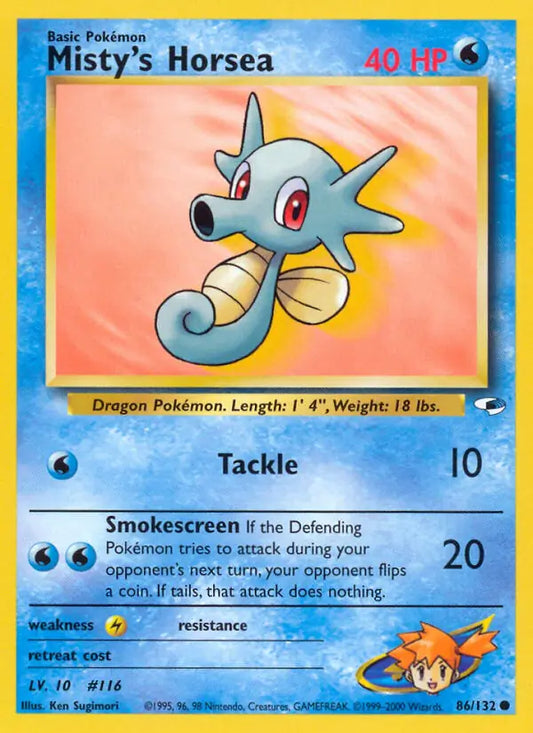 Misty's Horsea 086/132 Gym Heroes [Unlimited]
