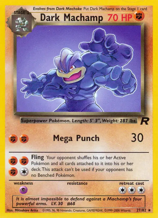 Dark Machamp (27) 27/82 Team Rocket