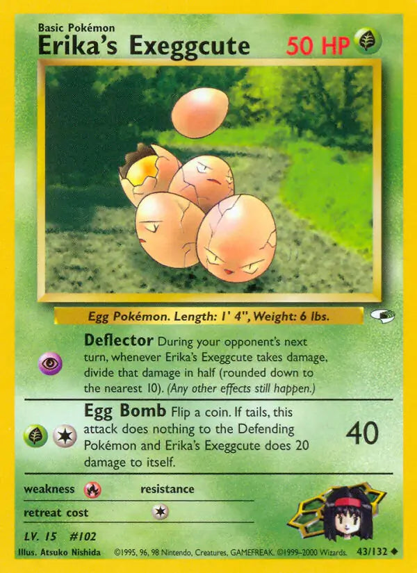 Erika's Exeggcute (43) 043/132 Gym Heroes [Unlimited]