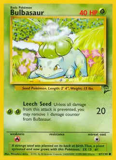 Bulbasaur 067/130 Base Set 2