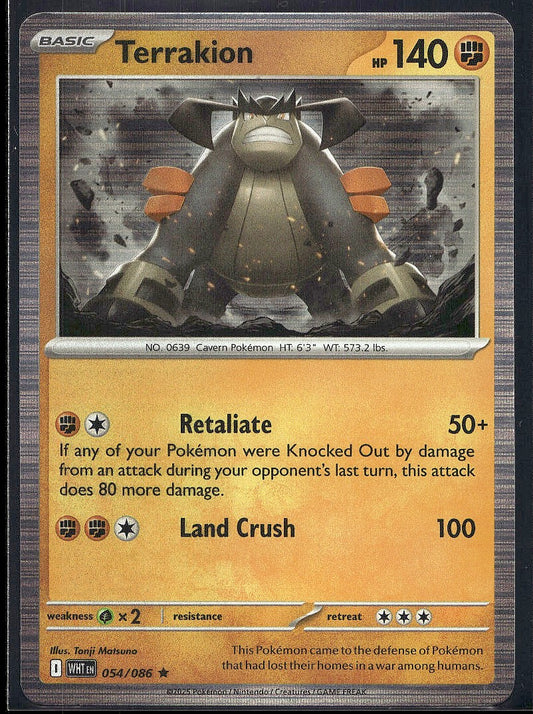 Terrakion 054/086 SV: White Flare Holo LP