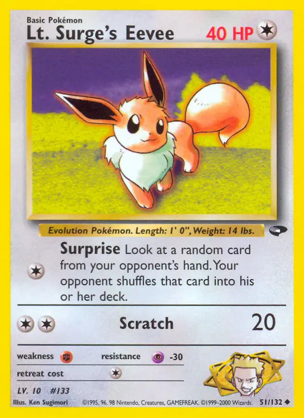 Lt. Surge's Eevee 051/132 Gym Challenge [Unlimited]