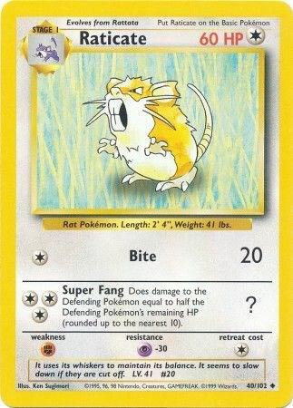 Raticate (40/102) [Base Set - Unlimited]