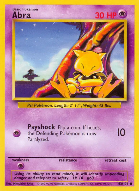 Abra (43/102) [Base Set - Unlimited]