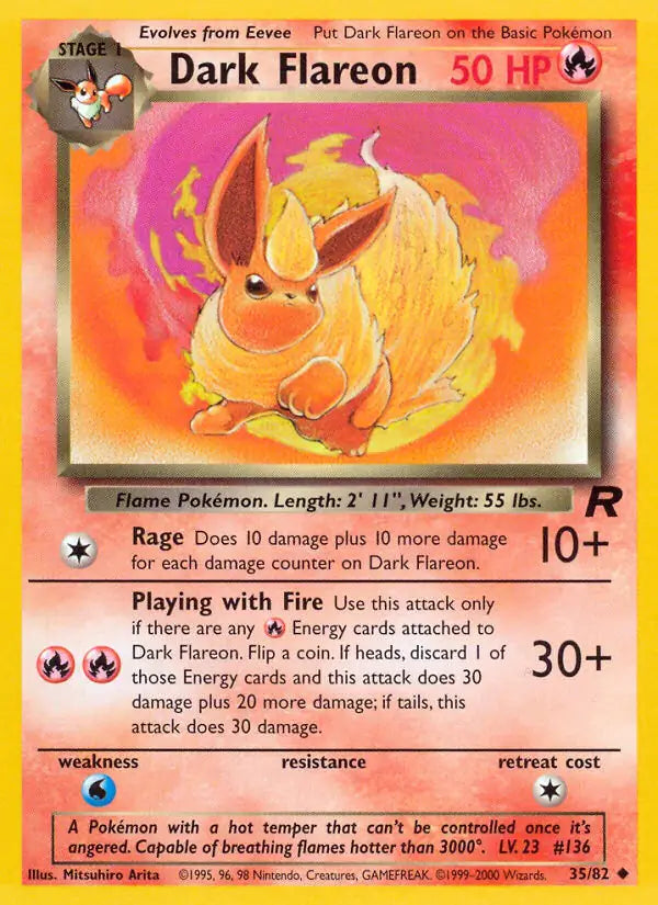 Dark Flareon 35/82 Team Rocket