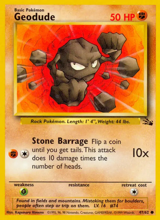Geodude (47/62) [Fossil - Unlimited]