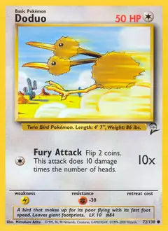 Doduo 072/130 Base Set 2
