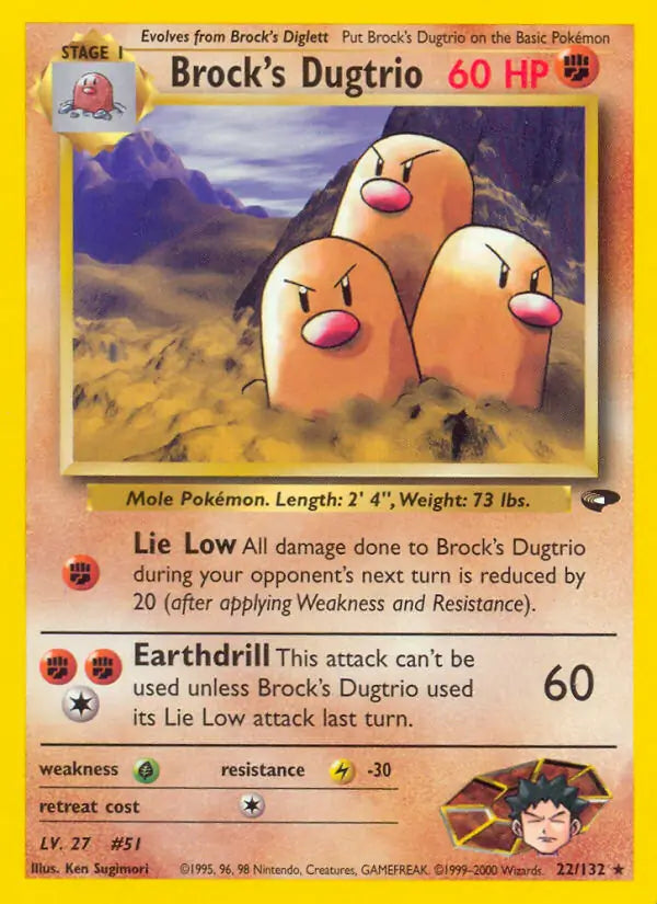 Brock's Dugtrio 022/132 Gym Challenge [Unlimited]