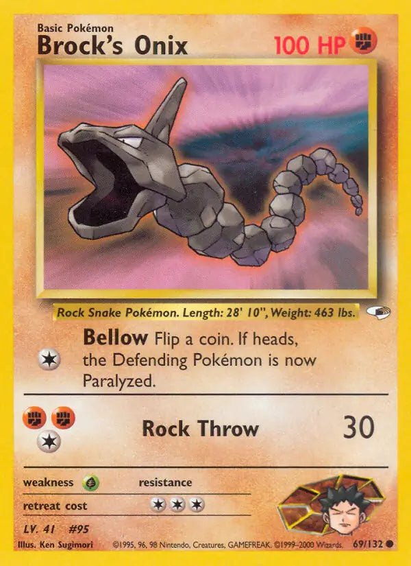 Brock's Onix (69) 069/132 Gym Heroes [Unlimited]