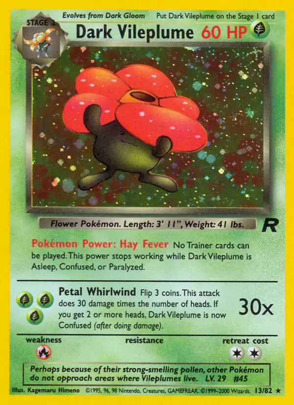 Dark Vileplume (13) 13/82 Team Rocket