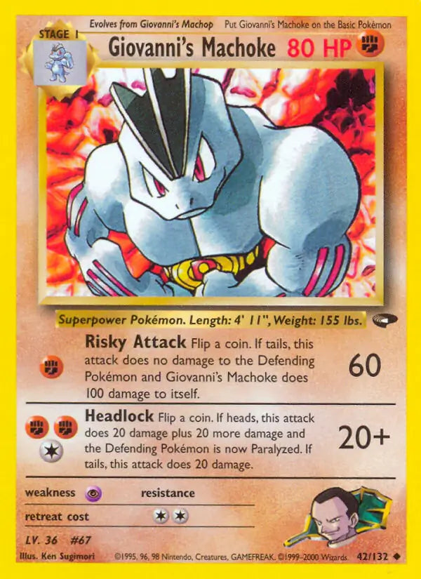 Giovanni's Machoke 042/132 Gym Challenge [Unlimited]
