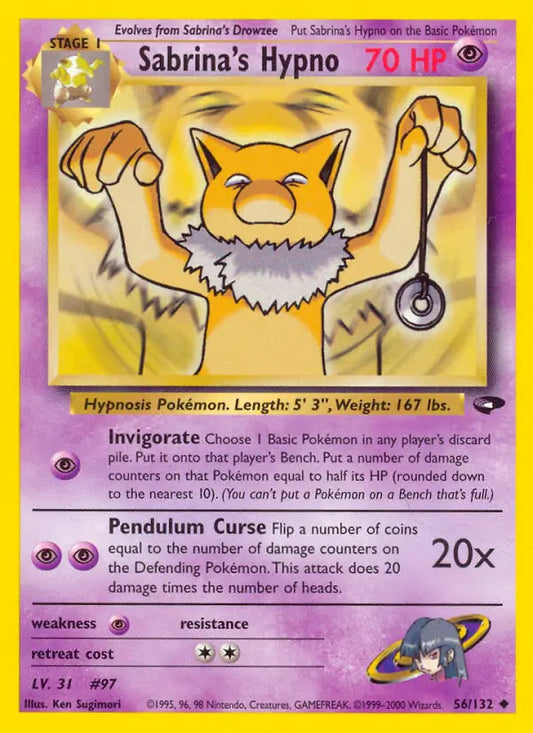 Sabrina's Hypno 056/132 Gym Challenge [Unlimited]