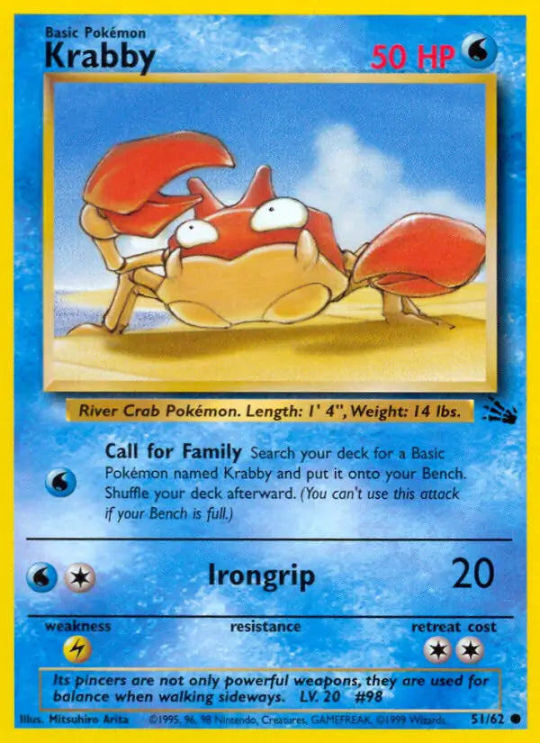 Krabby (51/62) [Fossil - Unlimited]