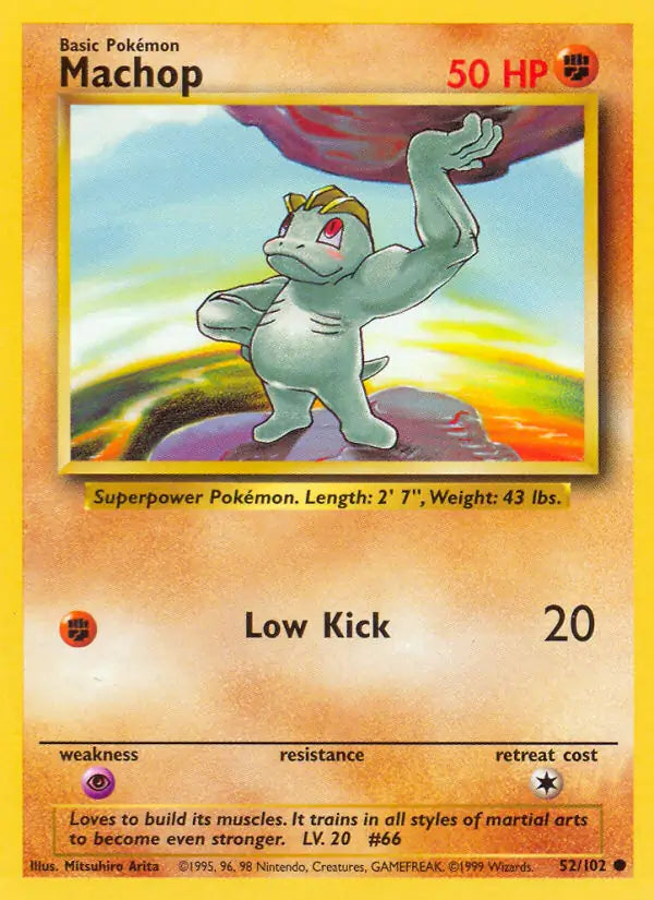 Machop (52/102) [Base Set - Unlimited]
