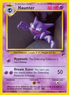 Haunter 043/130 Base Set 2