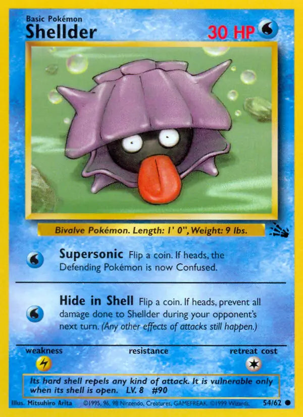 Shellder (54/62) [Fossil - Unlimited]