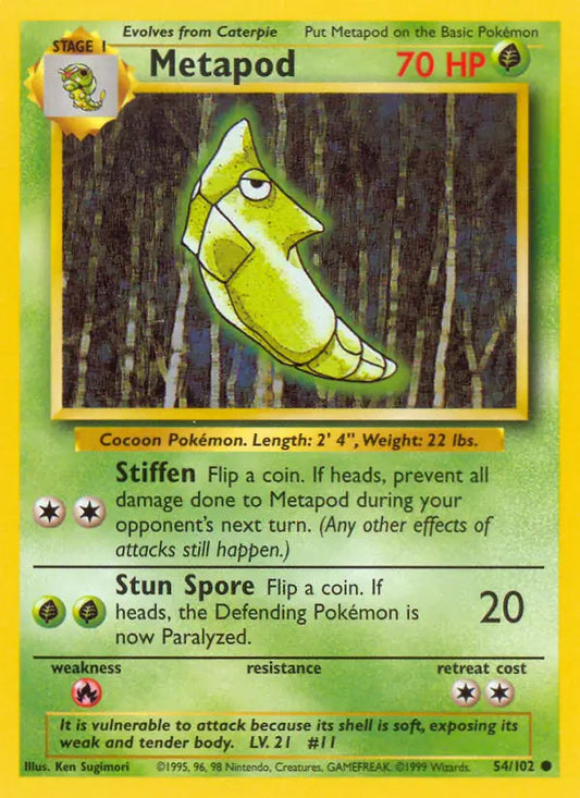 Metapod (54/102) [Base Set - Unlimited]