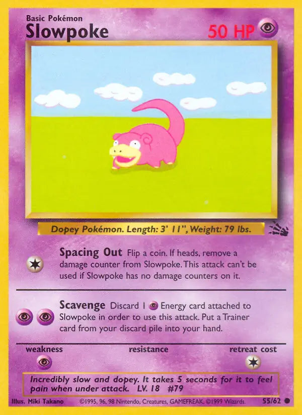 Slowpoke (55/62) [Fossil - Unlimited]