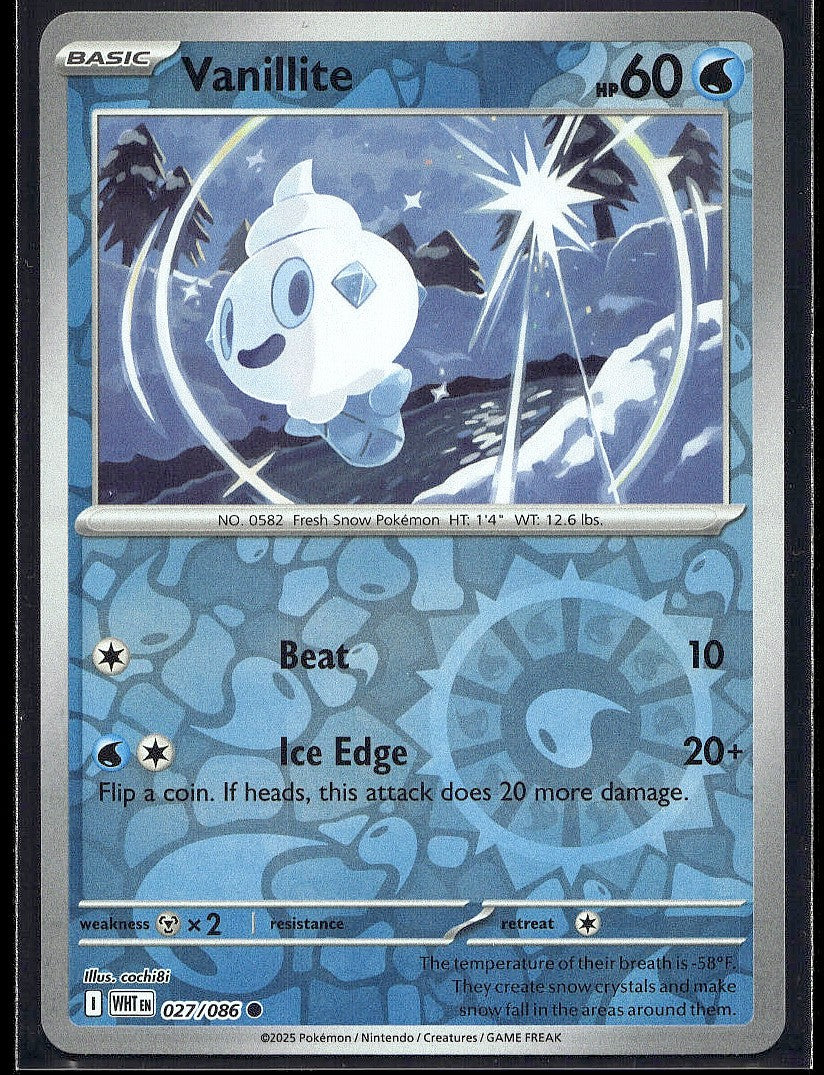 Vanillite 027/086 SV: White Flare Reverse Holo LP
