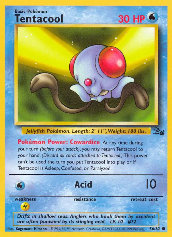 Tentacool (56/62) [Fossil - Unlimited]