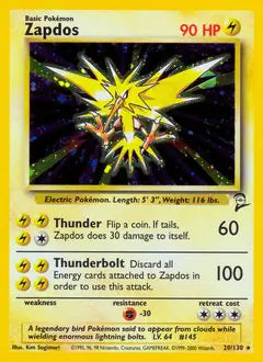 Zapdos 020/130 Base Set 2