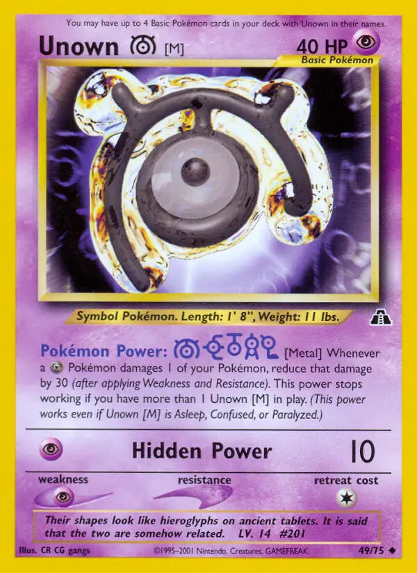 Unown [M] 49/75 Neo Discovery [Unlimited]