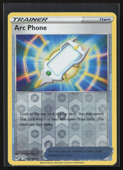 Pokemon TCG Arc Phone [Reverse Holo] 152/196 Lost Origin Trainer Uncommon MP