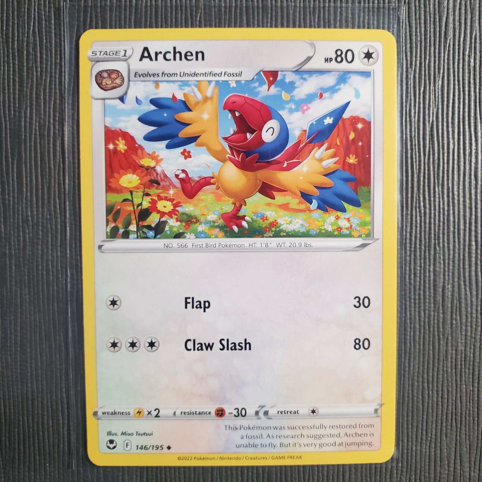 Pokemon TCG Archen 146/195 Pokemon Silver Tempest Colorless Uncommon MP