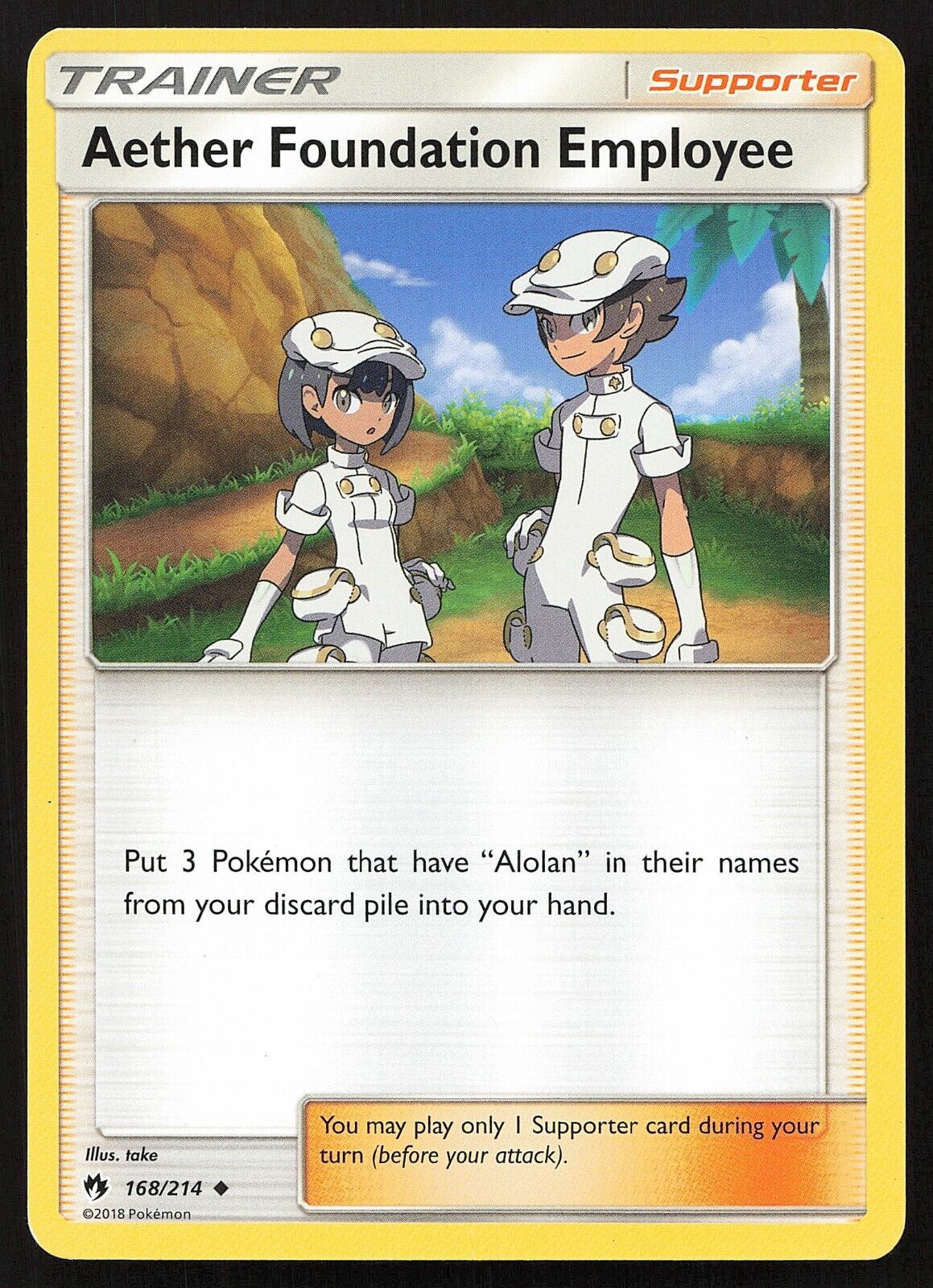 Pokemon TCG - Aether Foundation Employee - 168/214 - Lost Thunder - Trainer - MP