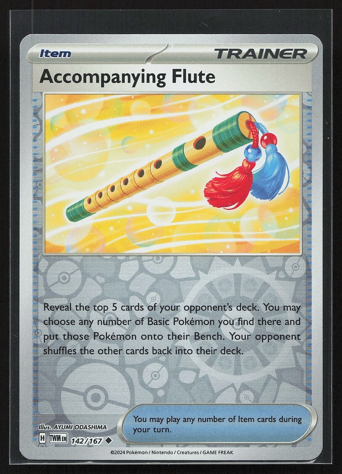 Pokemon TCG - Accompanying Flute [Reverse Holo] - 142/167 - Twilight Masquerade 