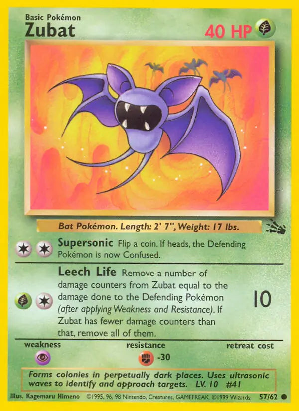 Zubat (57/62) [Fossil - Unlimited]