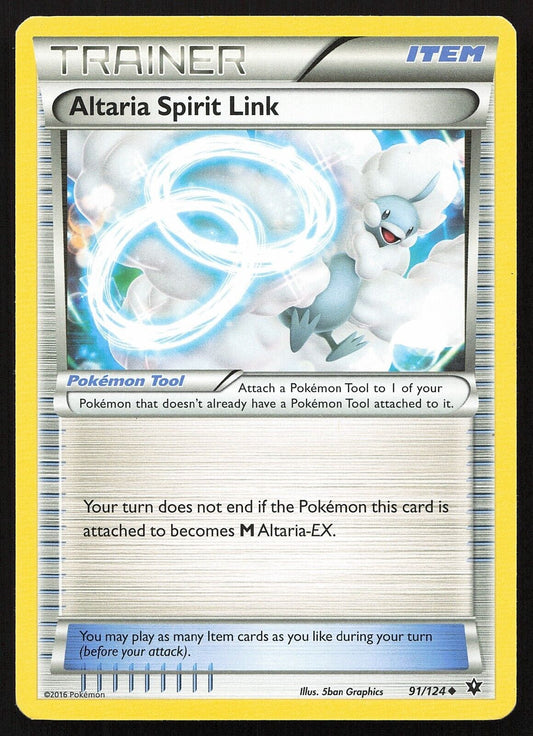 Pokemon TCG Altaria Spirit Link 91/124 Fates Collide Trainer Item Uncommon MP