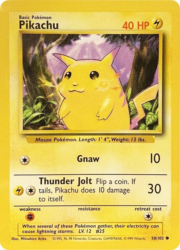 Pikachu (58/102) [Base Set - Unlimited]