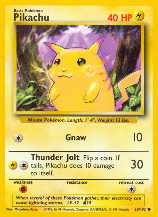 Pikachu (58/102) [Base Set - Unlimited]