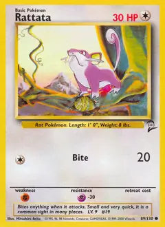 Rattata 089/130 Base Set 2