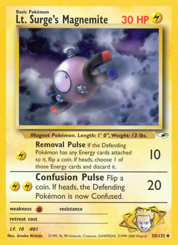 Lt. Surge's Magnemite (50) 050/132 Gym Heroes [Unlimited]