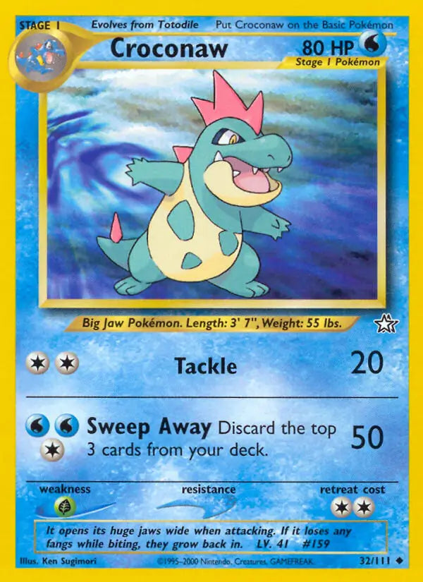 Croconaw (32) 032/111 Neo Genesis [Unlimited]