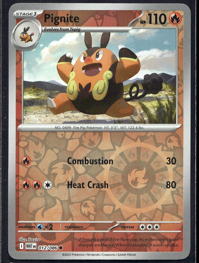 Pignite 012/086 SV: White Flare Reverse Holo LP