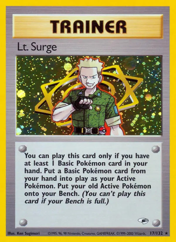 Lt. Surge (17) 017/132 Gym Heroes [Unlimited]