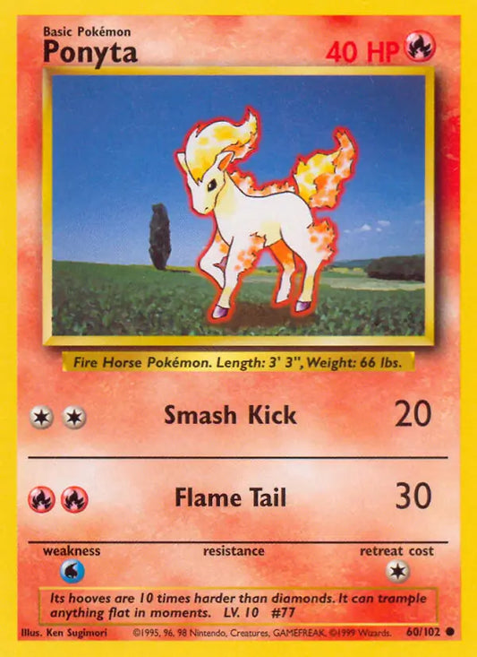 Ponyta (60/102) [Base Set - Unlimited]