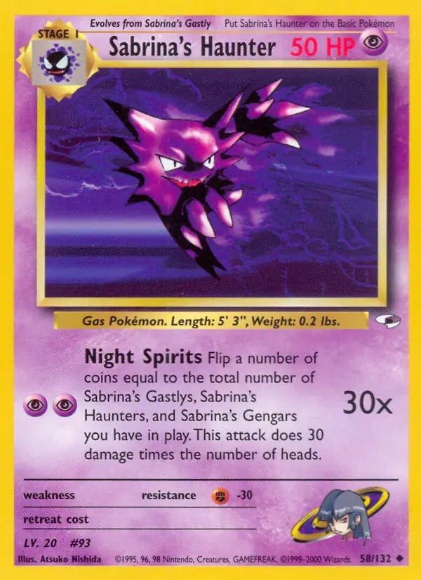 Sabrina's Haunter 058/132 Gym Heroes [Unlimited]