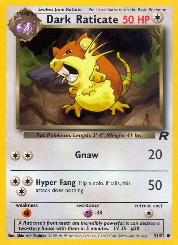 Dark Raticate 51/82 Team Rocket