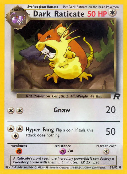 Dark Raticate 51/82 Team Rocket