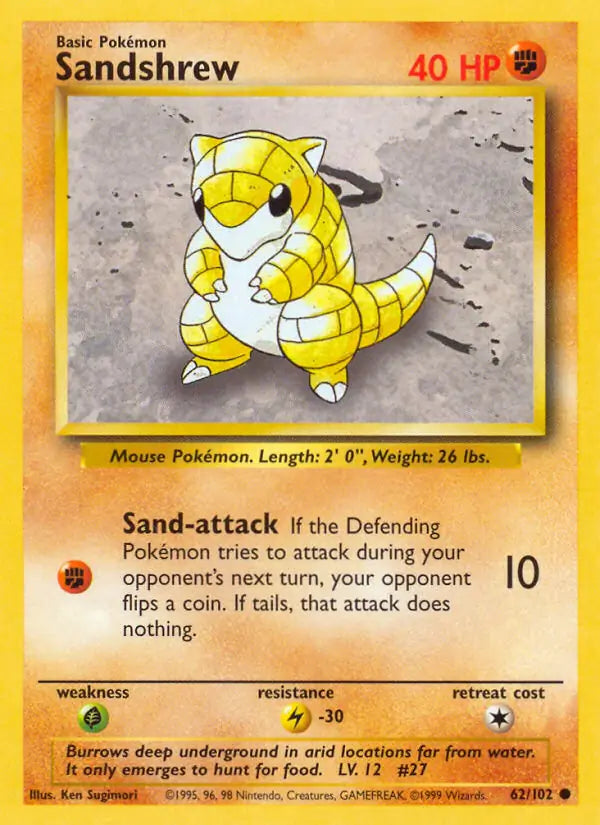 Sandshrew (62/102) [Base Set - Unlimited]