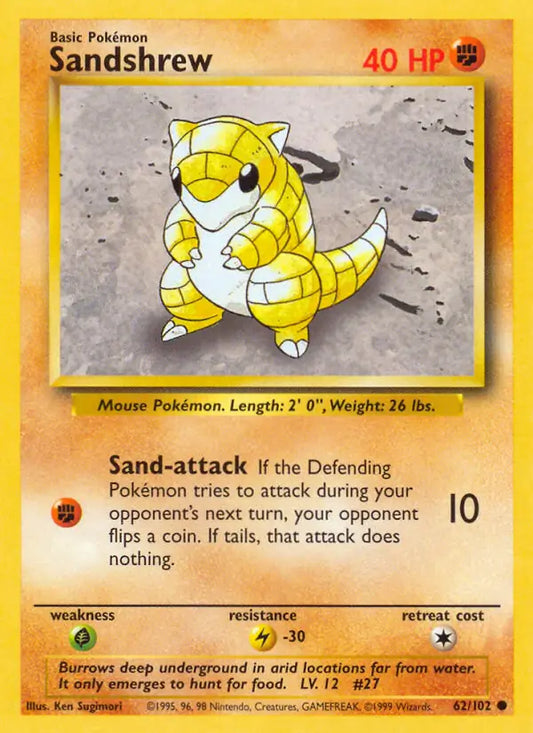 Sandshrew (62/102) [Base Set - Unlimited]